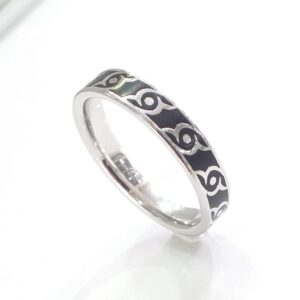 92.5 Silver Oxidized Thumbs ring For Women
