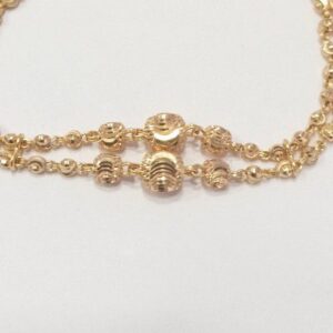 91.6 Gold 2 Line Vartical Bracelet