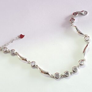 92.5 Silver Droplet Ladies Bracelet