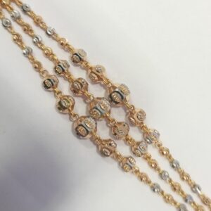 91.6 Gold 3 Line Vartical Ladies Bracelet