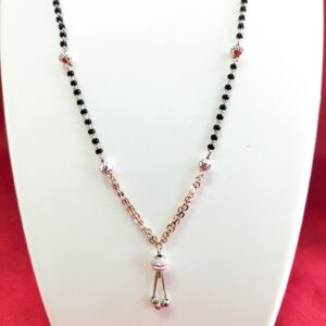 18k Rose Gold Rodium Fancy Mangalsutra