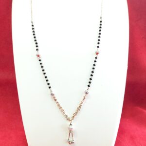 18k Rose Gold Rodium Fancy Mangalsutra