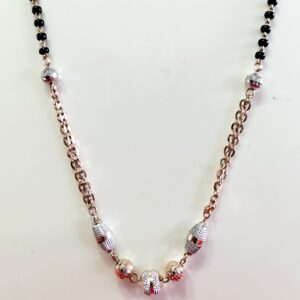 18k Rose Gold Fancy Rodium Mangalsutra