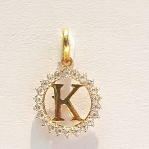 18k diamond Latter pendant k