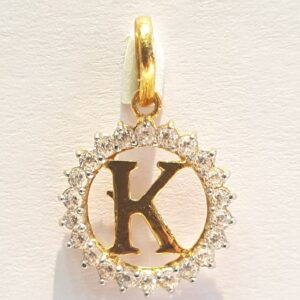 18k diamond Latter pendant k