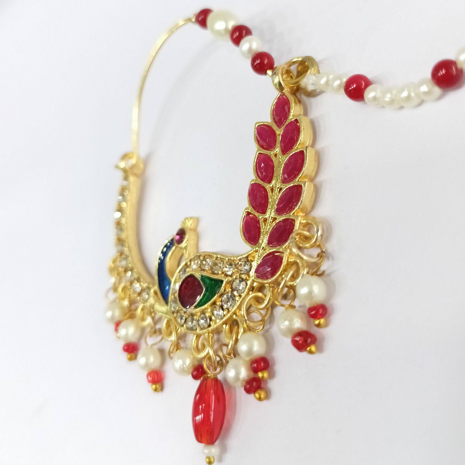 One gram gold peacock Design nath - Image 3