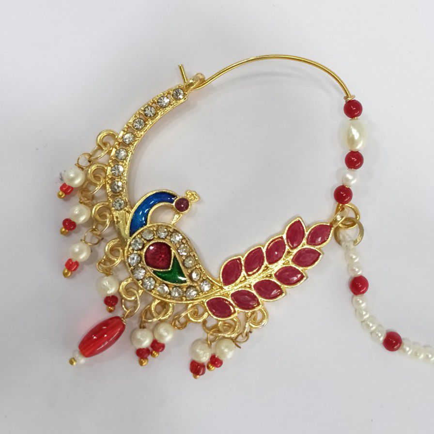 One gram gold peacock Design nath - Image 2