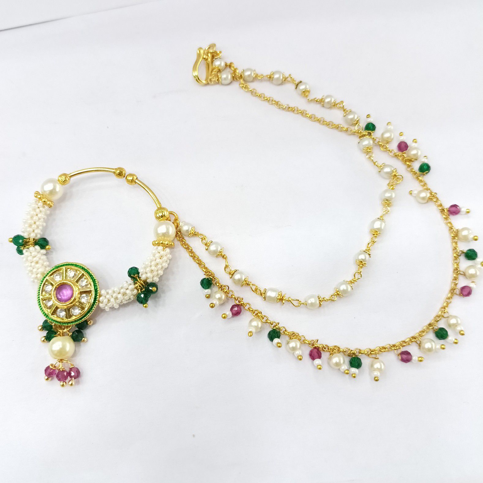 One Gram Gold Two Ser Antique Nath