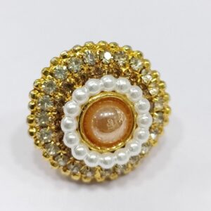 One gram gold kundan and moti Design bor