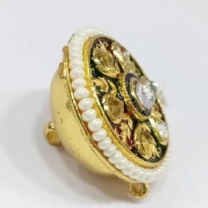 One gram gold kundan antique bor