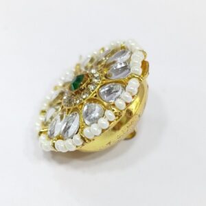 One gram gold diamond kundan Design bor
