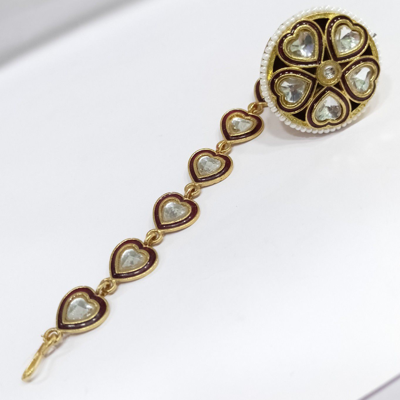 One gram gold kundan antique bor - Image 2