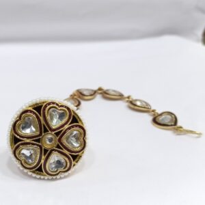 One gram gold kundan antique bor