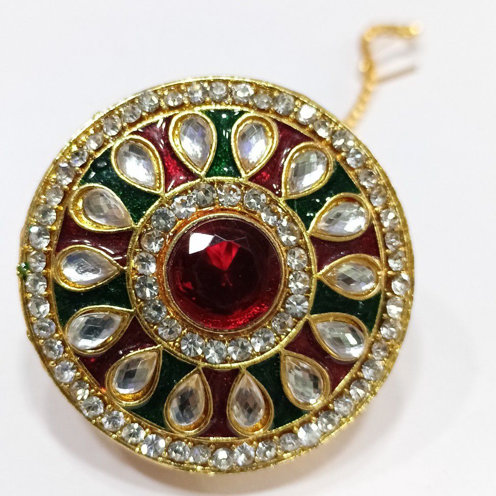 One gram gold diamond And Kundan Work bor