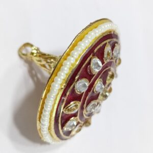 One gram gold diamond with Minakari Work bor