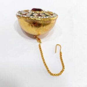 One Gram Gold Kundan With Dimond Bor