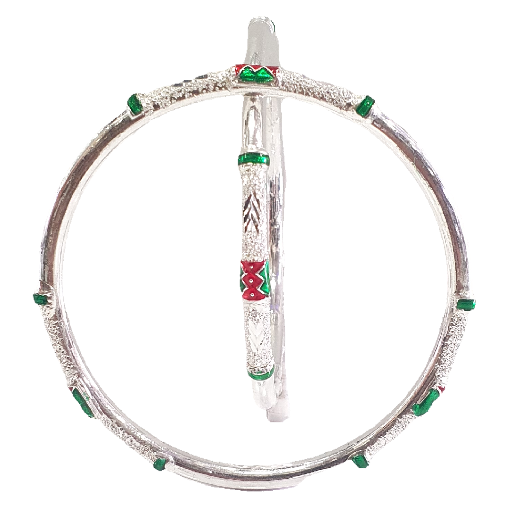 92.5 Silver Red And Green Meena Kadli