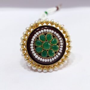 One Gram Gold Kundan Minakari Stone Women Bor
