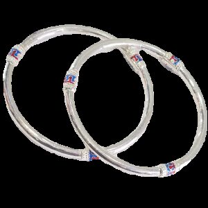 92.5 Silver Simple Minakari Kadli