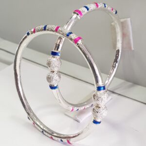 92.5 silver 2 ball Design women kadli
