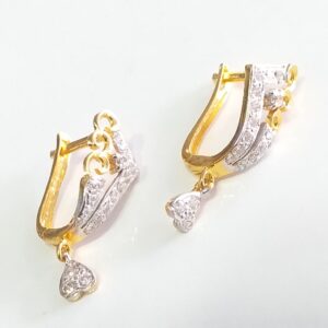 18k Fancy Design Diamond Earringe