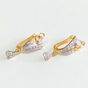 18k Fancy Design Diamond Earringe