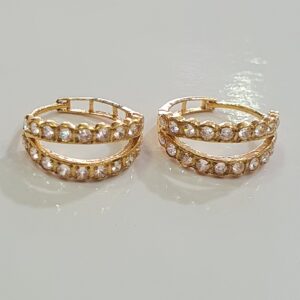 18k Fancy Design Diamond Bali