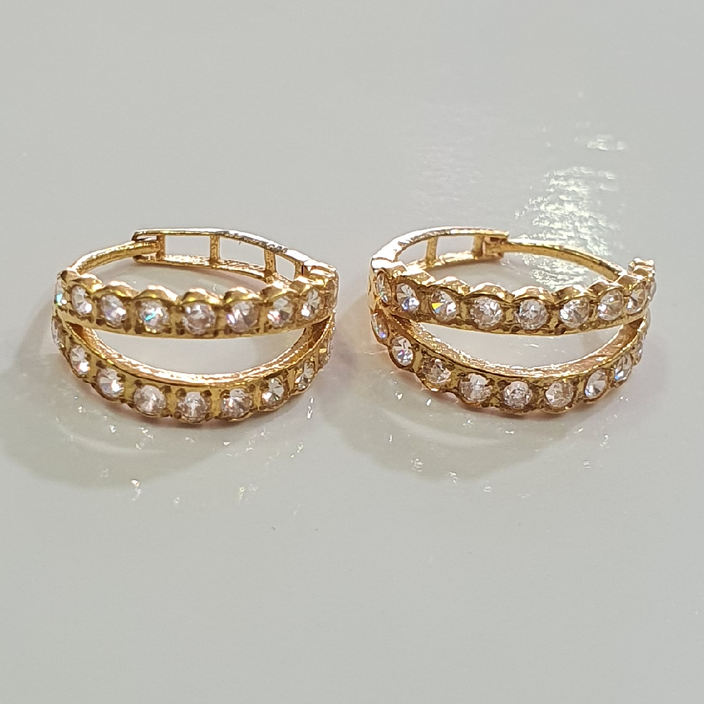 18k Fancy Design Diamond Bali - Image 2