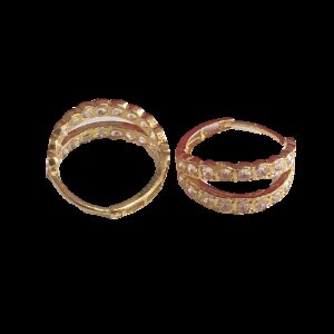 18k Fancy Design Diamond Bali