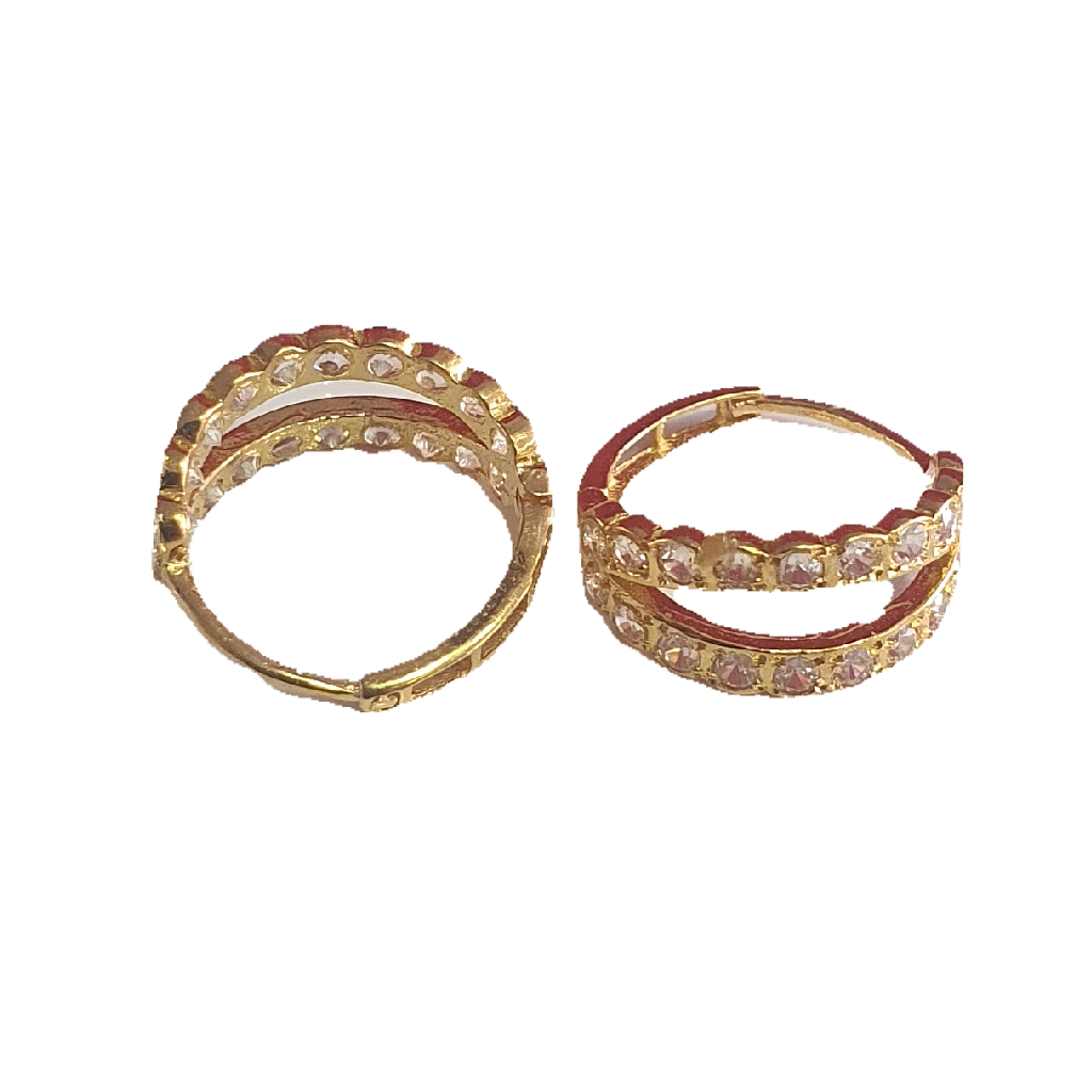 18k Fancy Design Diamond Bali