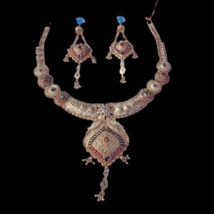 One gram gold antique work design necklace