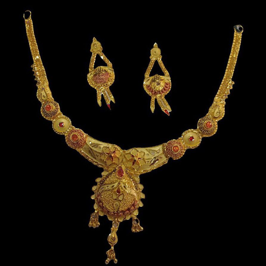 One Gram Gold Minakari Work Necklace