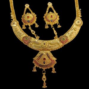 One Gram Gold Kalkkate Necklace Set