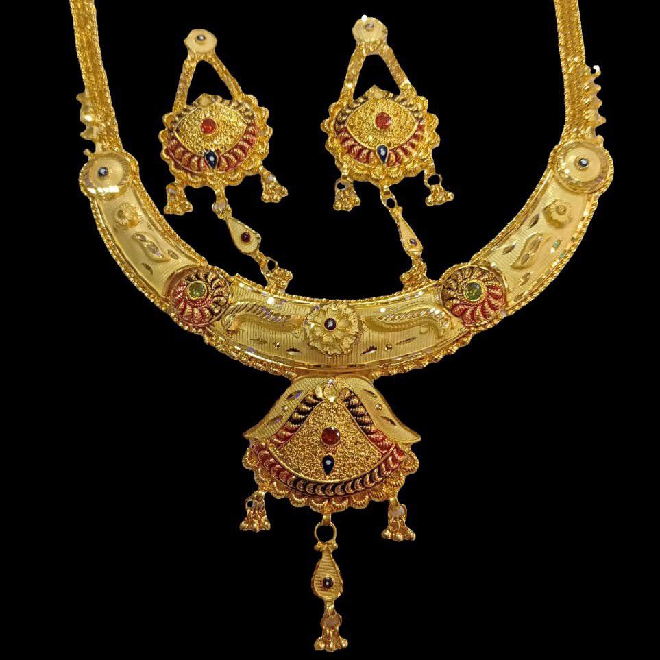 One Gram Gold Kalkkate Necklace Set