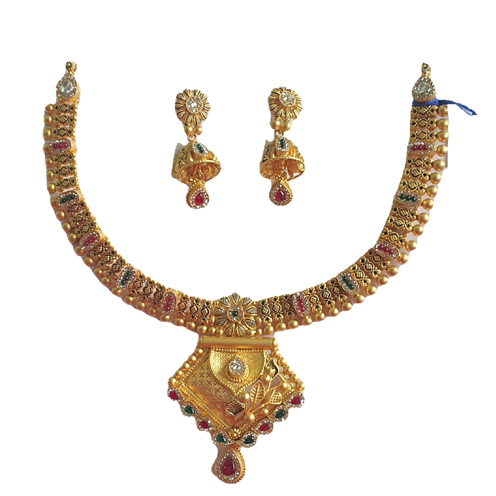 91.6 Gold Antique Design Necklace Set
