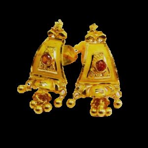 916 gold Singla diamond traditional Design earrings