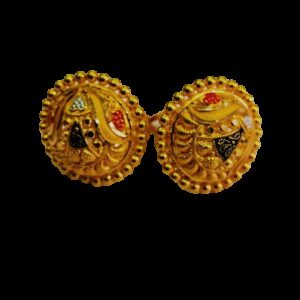 91.6 gold round shape Color Radium earrings
