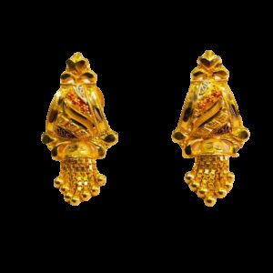 91.6 Gold Colour Rodium Earrings