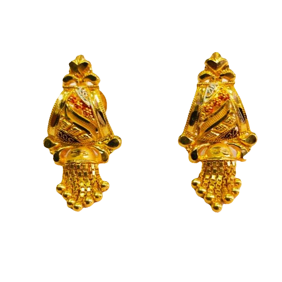 91.6 Gold Colour Rodium Earrings