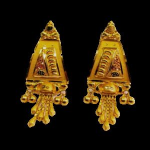 916 gold fancy woman earrings