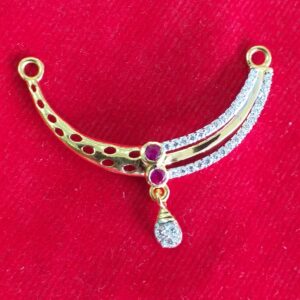 22.k ladise diamond mangalsutra pendant