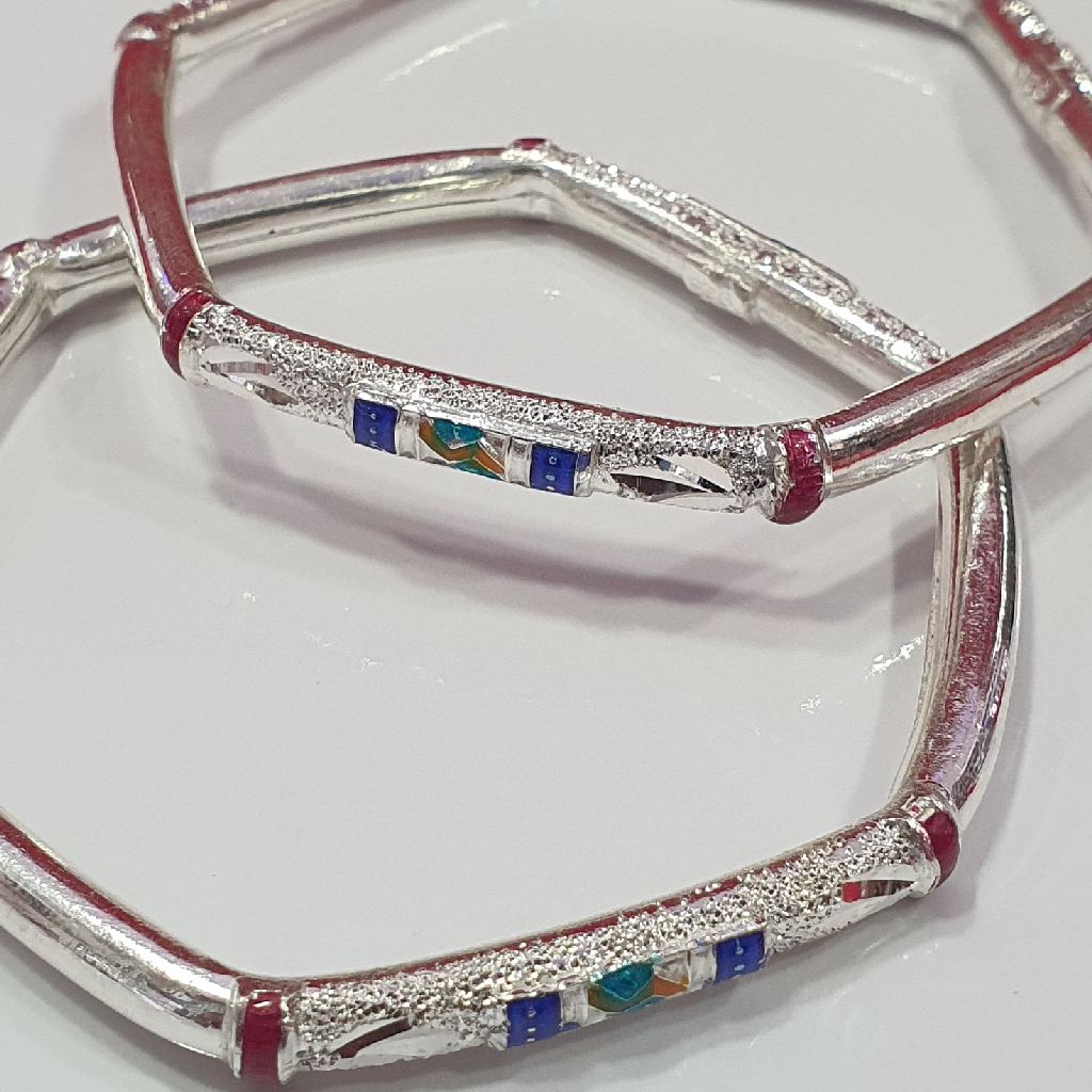 92.5 Silver MinaKari Fancy Bangles - Image 2