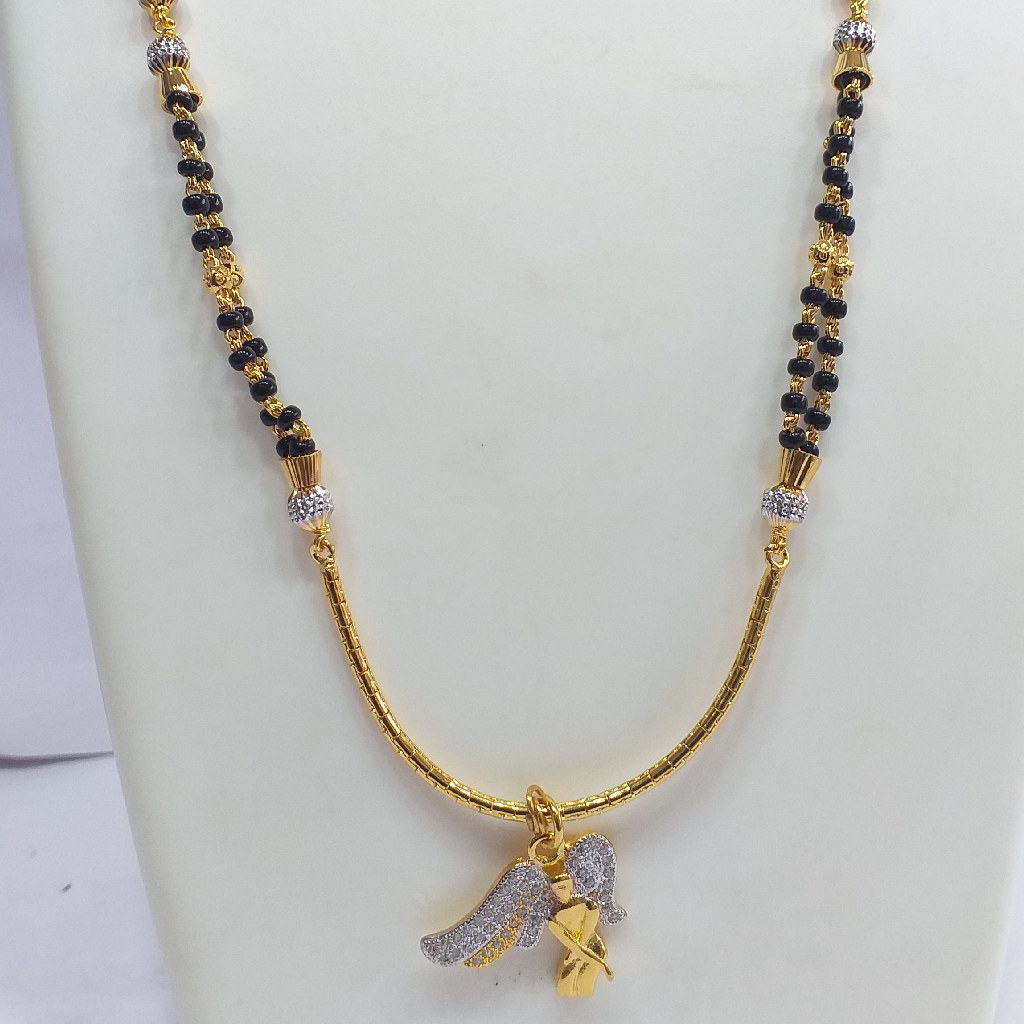 One gram Gold Antique Pendant Design Mangalsutra - Image 2
