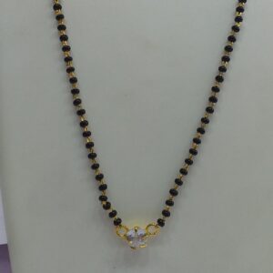One gram Gold Antique Singal Line Delicate Mangalsutra