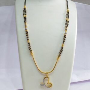 One gram Gold Heart Shape Design Ladies Mangalsutra