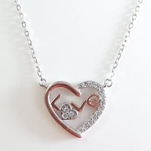 92.5 Silvar Heart Shape Pendat Chan