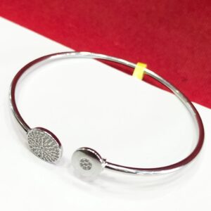 92.5 silver lotus style women's stainless bracelet