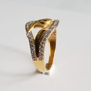 22k 91.6 Gold PAN Disaign Diamond New Antique Ring