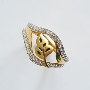 22k 91.6 Gold PAN Disaign Diamond New Antique Ring