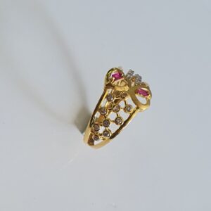 22k 91.6 Gold Fency Diamond Ring